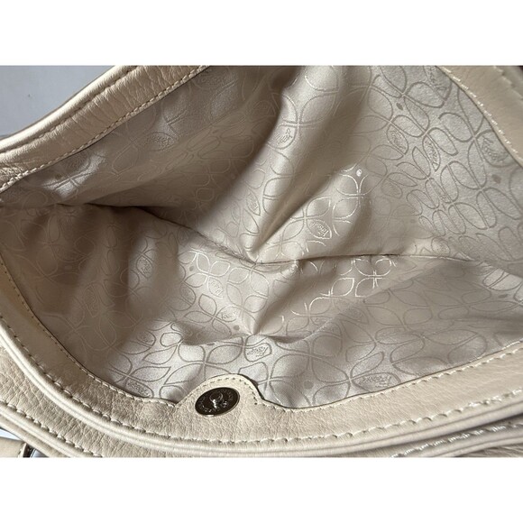 Fossil Cream or Ivory Pebbled Leather Satchel Shoulder Bag Blackburn Collection - Picture 5 of 16